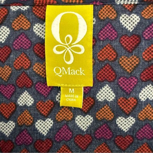 Q-Mack Multicolor Heart Patterned Lined Mini Dress Preowned in Good Condition - Picture 3 of 9